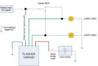 rangkaian flasher motor